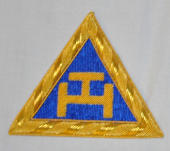 Royal Arch Triple Tau Embroidered Provincial Apron Badge - Click Image to Close